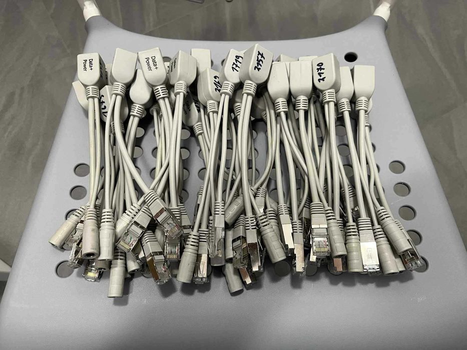 40 sztuk adapterów PoE Mikrotik i zasilaczy 24, 0,38A Mikrotik