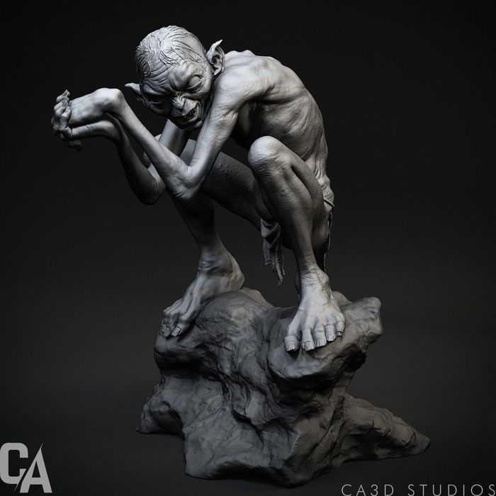 Figurka 3D  Gollum– Fan Art, druk 16K