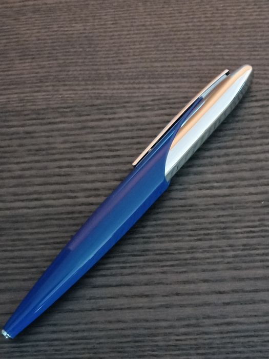 Caneta Esferográfica Dupont azul e prateada