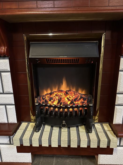 Kominek elektryczny LED z nagrzewnicą imitacja prawdziwego