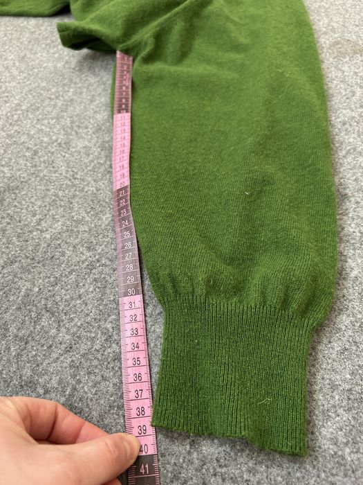 ZARA sweter bufiaste rękawy damski S zielony krótki crop