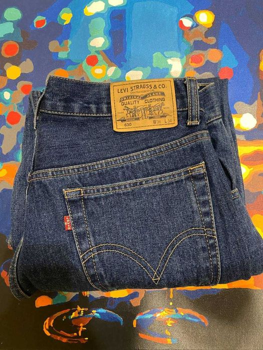 Джинсы Levi’s 630 (W36 L34) — оригинал, 100% хлопок, тёмно-синие