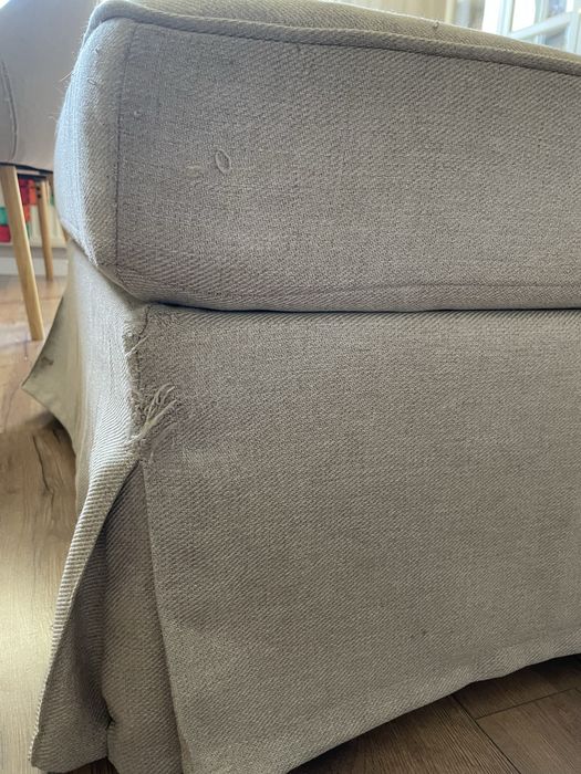Pufa podnozek ze schowkiem ektorp Kilanda Ikea do kanapy lub fotela uszak