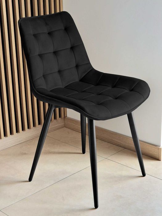 Welurowe krzesło tapicerowane do salonu i jadalni. Nowe. Wysyłka 24h