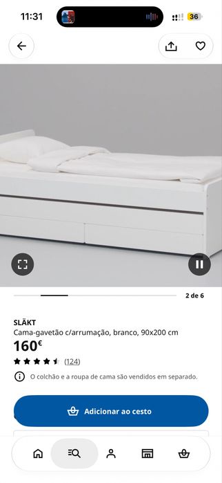 Cama ikea com gavetas