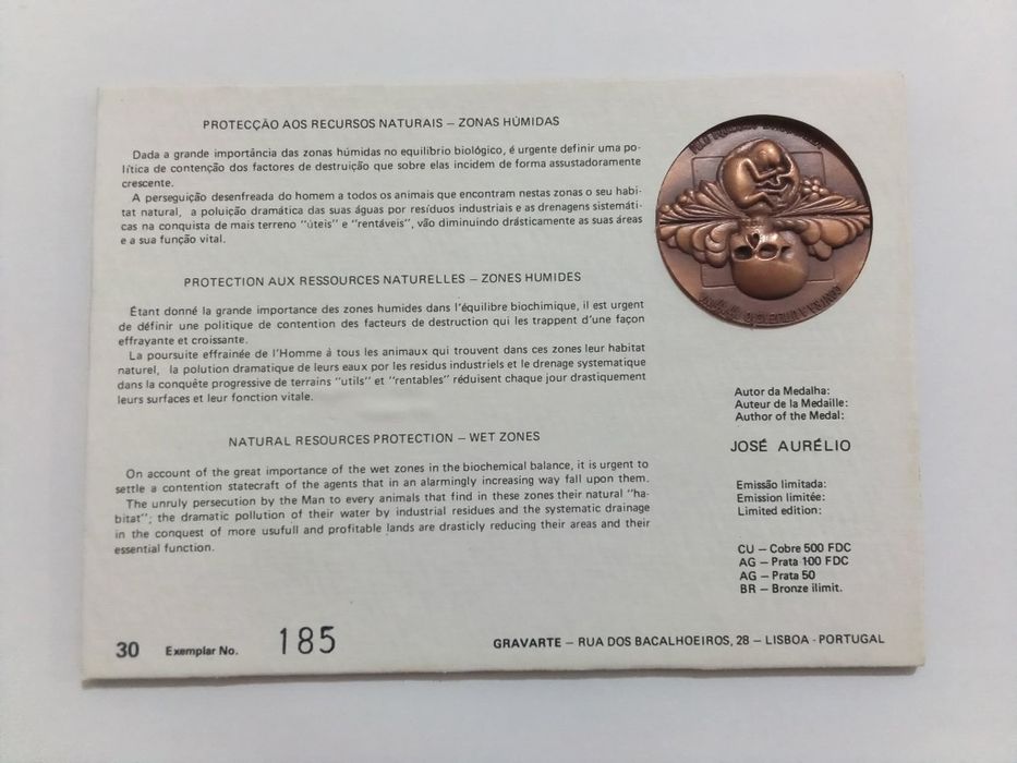 Filo-Medalhística - Recursos Naturais - Água