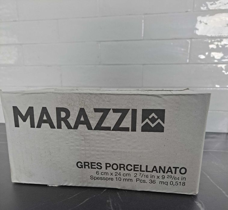 Płytki włoskie cegiełki Marazzi Lume White lux M6RN białe połysk