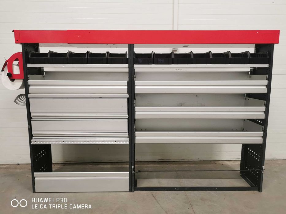 Zabudowa serwisowa regał samochodowy WURTH