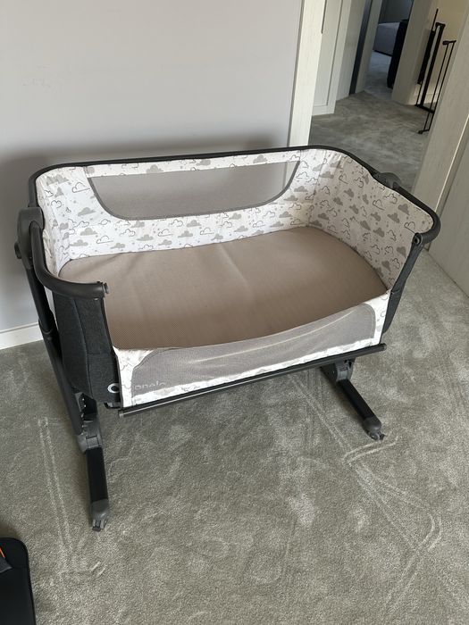 Lozeczko dostawne Lionelo Timon grafitowe