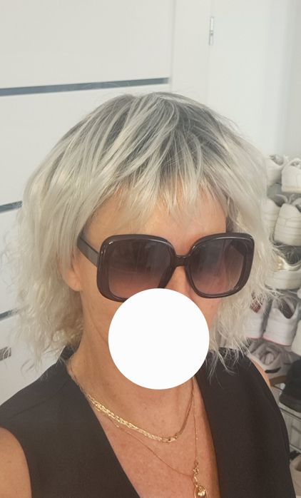 Peruka platynowy blond z odrostem