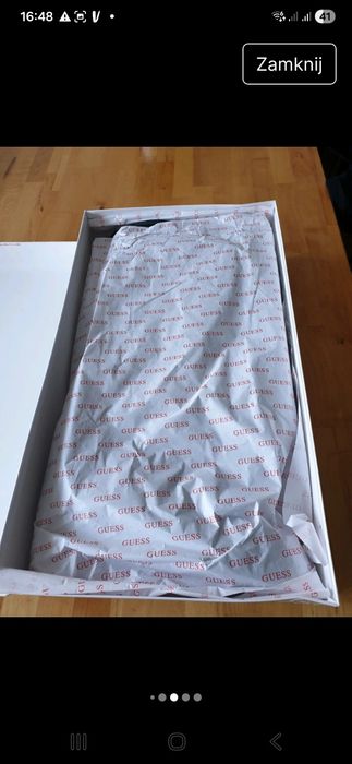 Kozaki damskie czarne GUESS skóra r.40