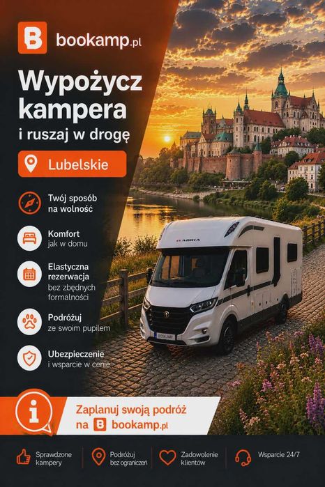 BOOKAMP – Wynajem kamperów Standard i Premium | WYPOŻYCZALNIA | LUBELSKIE