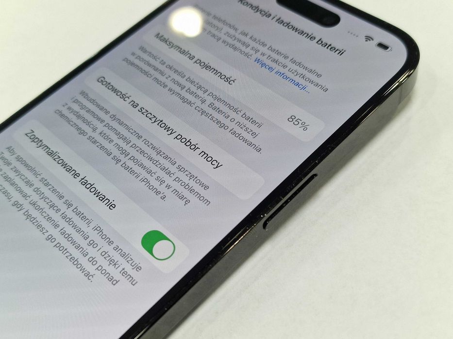 Iphone 14 PRO 128GB/ Space Black/ BAT 85%/ Grade A/ + ładowarka