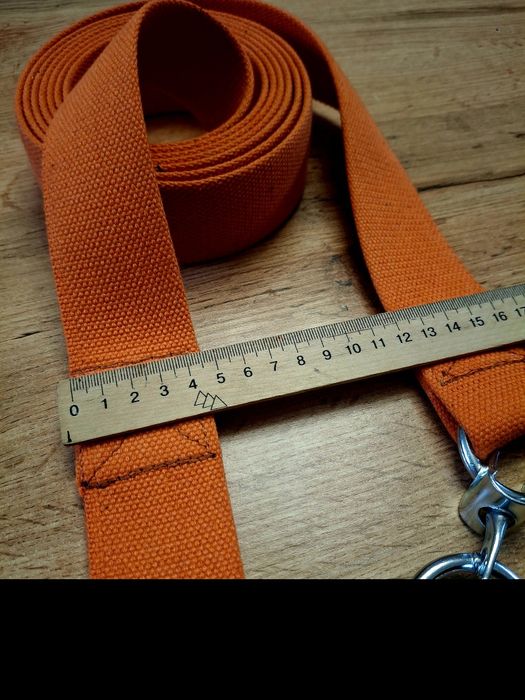 Поводок для большой собаки,Брезентовый,х/б (д.-3м,,ш.-45мм) Оранжевый