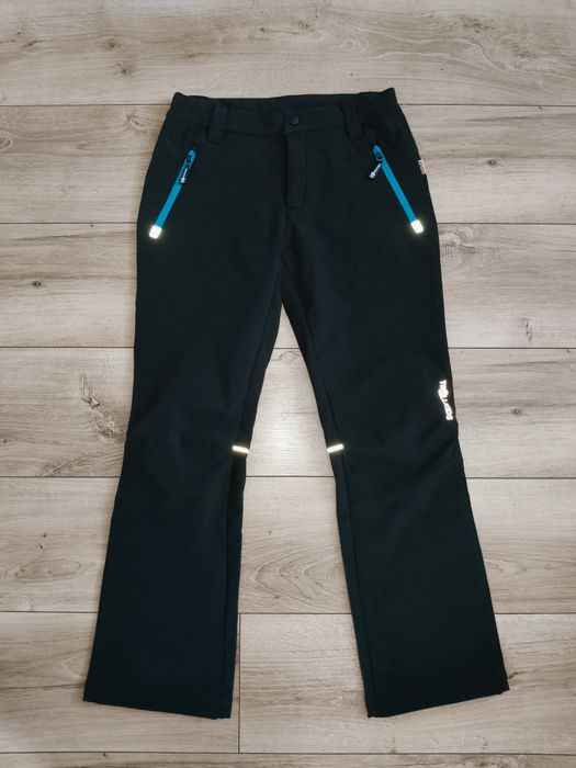 Spodnie przeciwdeszczowe trekkingowe wodoodporne Softshell trollkids 152