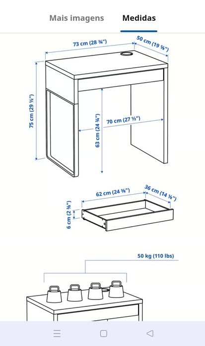 mesa ikea micke como nova