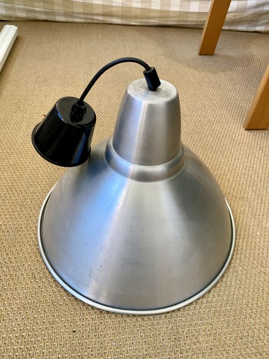 Candeeiro de teto Ikea cinzento prateado metalizado