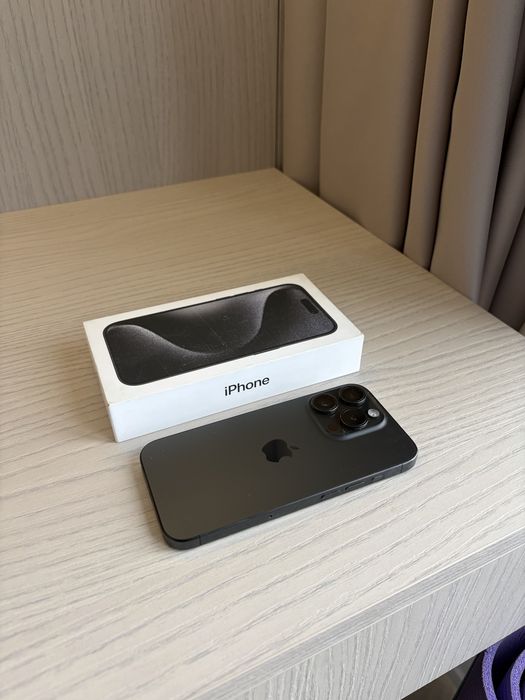 iPhone 15 Pro 256 GB | Black Titanium | Фізична SIM | Ідеальний стан