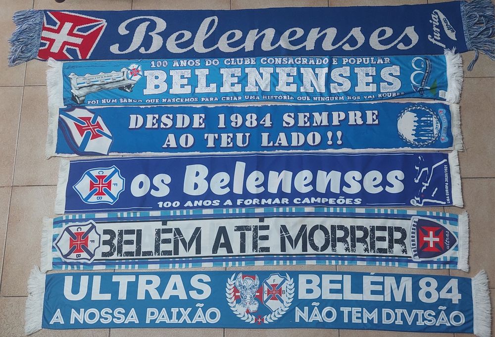 6  Bufandas ,scarpi, encharps da Furia azul Belenenses