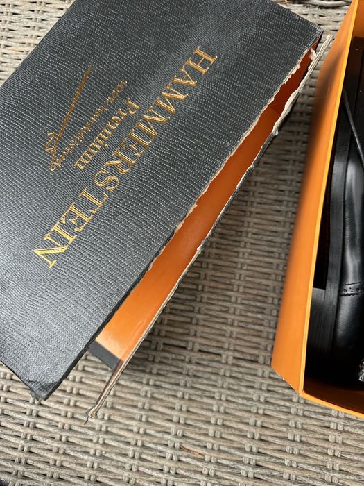 Luksusowe oksfordy Hammerstein Premium | Czarne Skóra Handcrafted | Rozmiar 46