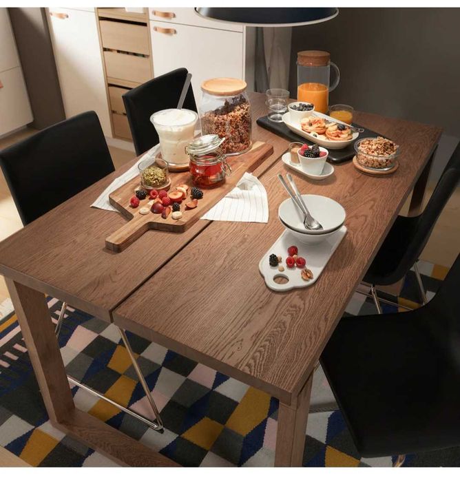 MÖRBYLÅNGA, Ikea
Stół, okl dęb brązowa bejca, 140x85 cm -Nowe