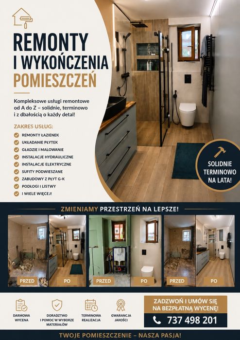 Remonty i wykończenia mieszkań i domow