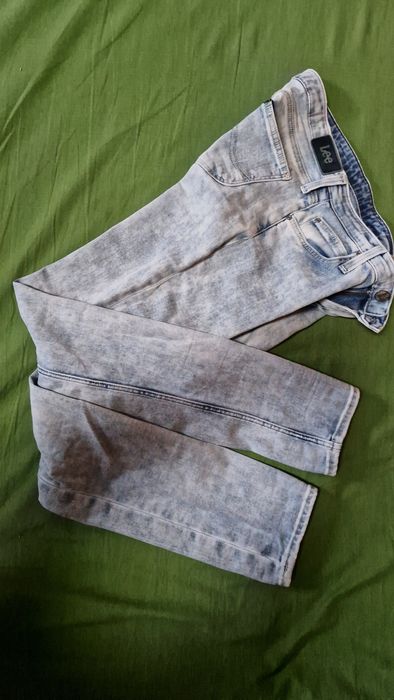 lee lynn skinny W28 spodnie jeans marmurkowe rurki