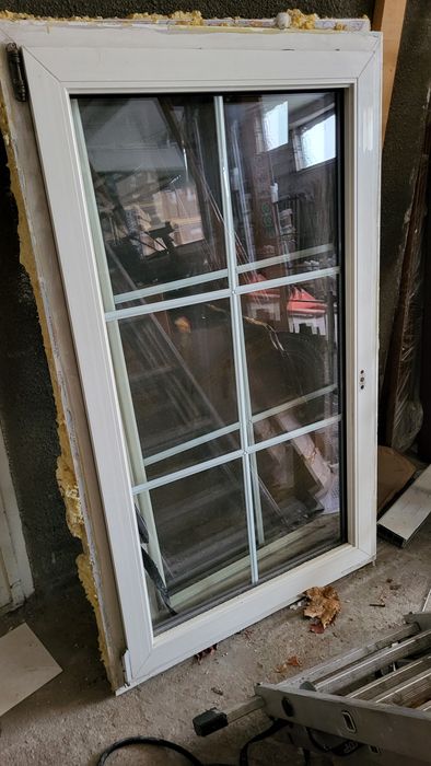 Okno tarasowe 173x 217 białe z ruchowym słupkiem sł