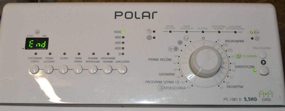 Pralka Polar 1000obr 6kg klAA od góry ładowana Gwarancja Trasnport