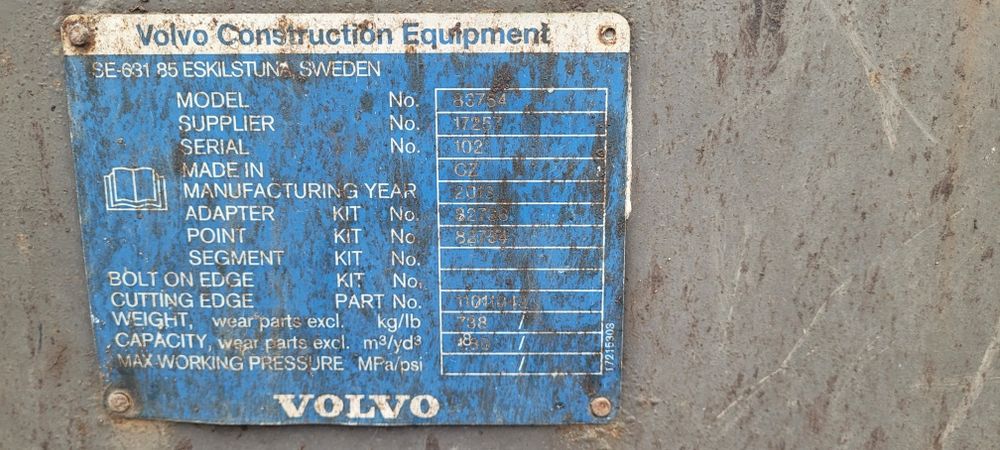 Łyżka Volvo 250 cm