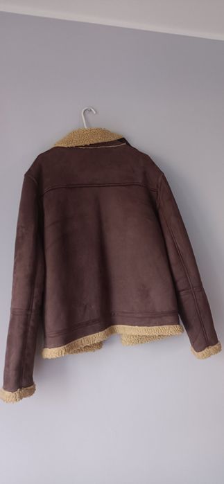 Kurtka skórzana zamszowa kożuszek Barneys Originalmęska