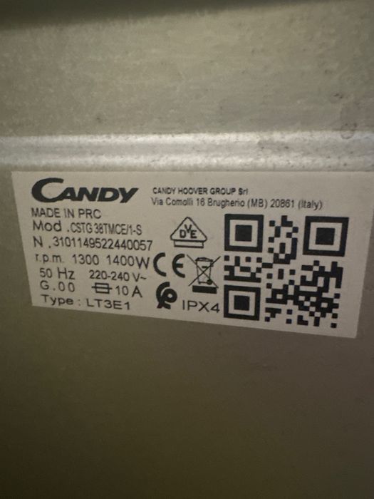 Pralka Candy CSTG 38TMCE/1-S