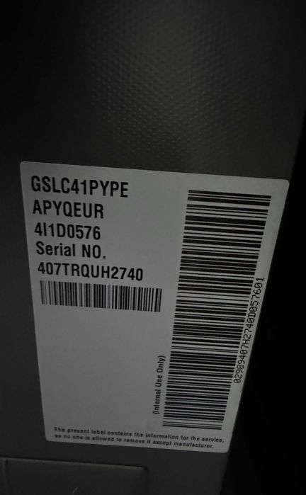 Frigorífico Americano LG GSLC41PYPE – 641L | Novo | Oportunidade