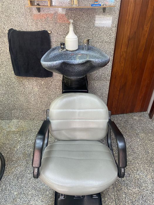 Rampa/cadeira de lavagem de barbeiro