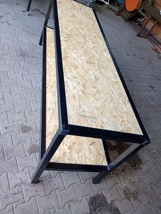 Stół warsztatowy 250x70cm, masywny, ciężki z profila 50x50