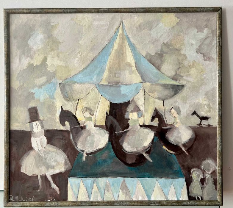 Obraz olej na płótnie Grzegorz Ptak 2007 "Karuzela"