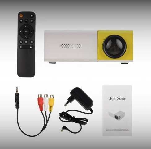 Nowy projektor, rzutnik, przenośny, LED, HD,USB, zestaw, na prezent