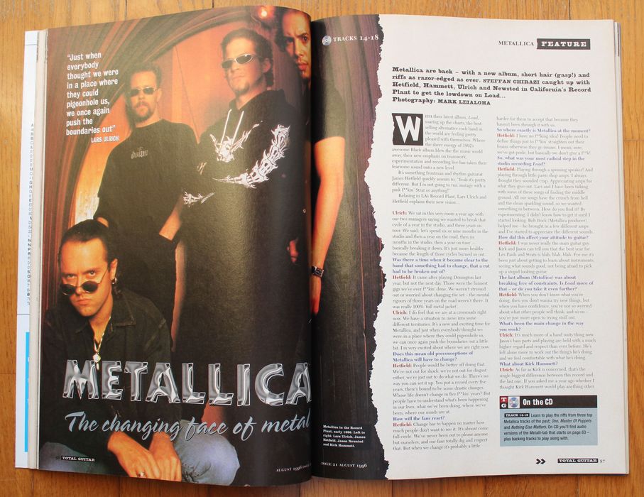 Revista "Total Guitar" nº 21, Agosto 1996