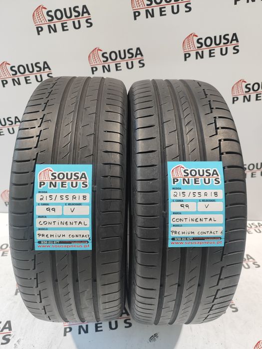 2 pneus semi novos 215-55R18 Continental - Oferta dos Portes