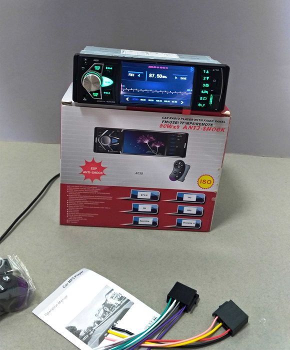 MP5 4022 автомобильная магнитола с bluetooth экраном 4.1 пионер