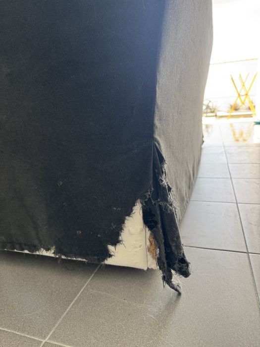 Sofa cama 2 lugares cinzento escuro veludo Ikea Farlov 2019