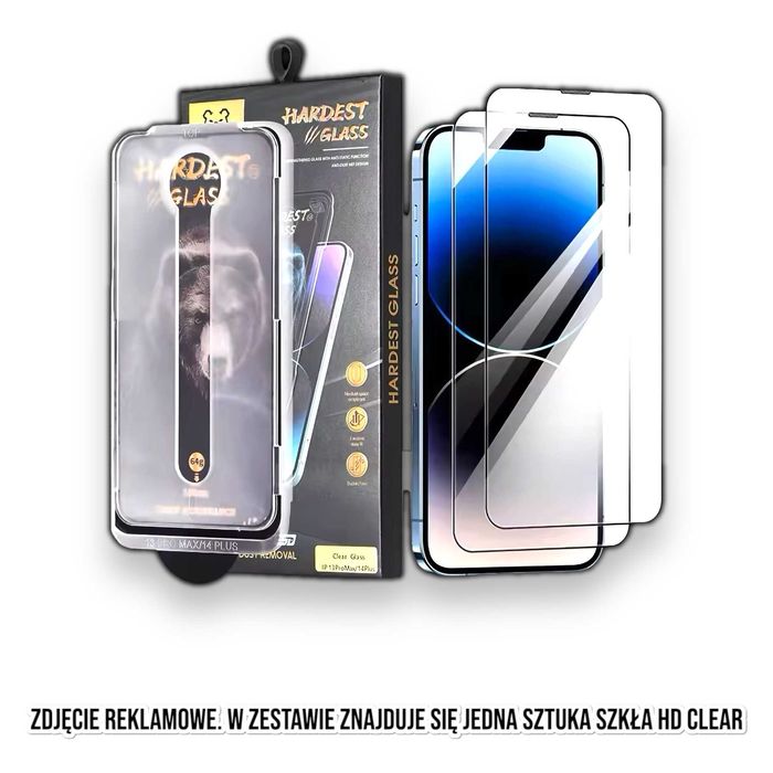 Szkło hartowane BRAVE BEAR CLEAR - iPhone 14 Pro Max - JAKOŚĆ PREMIUM