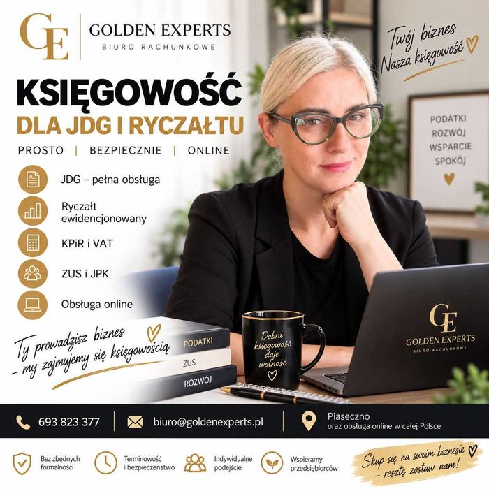 biuro rachunkowe, księgowość jdg, ryczałt, księgowa online, Piaseczno
