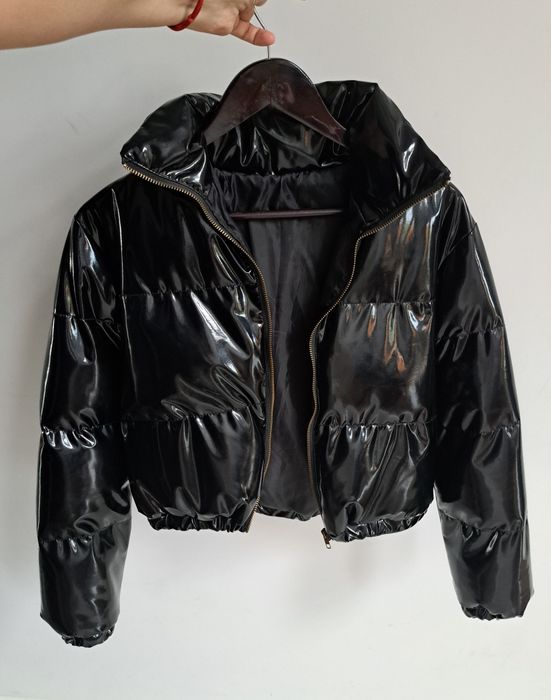 Czarna kurtka winylowa latexowa Bliss Uni