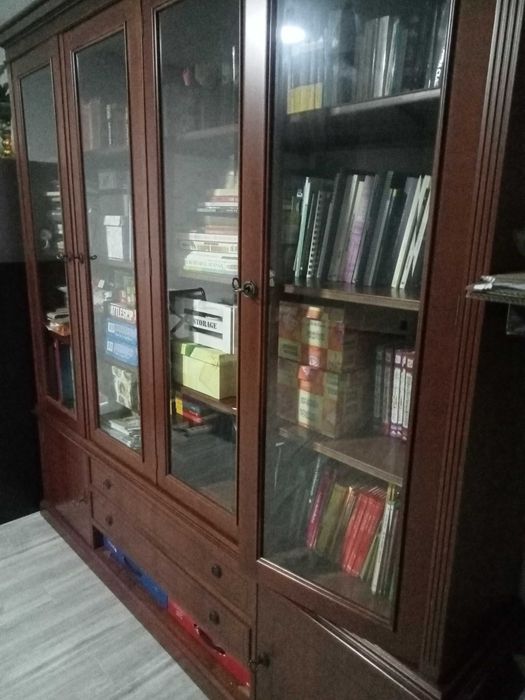 Biblioteca/Estante estilo inglês em cerejeira maciça
