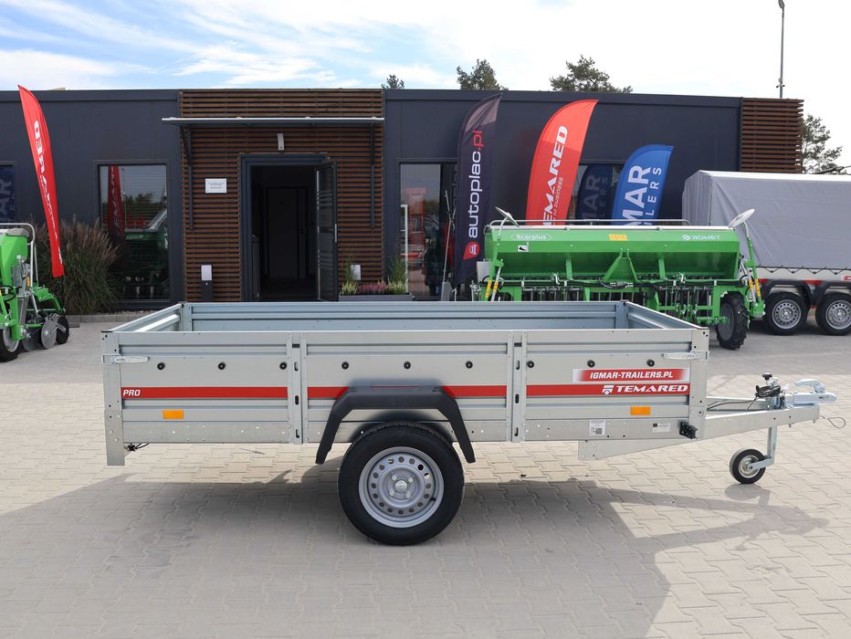 TEMARED PRO 2612 przyczepa lekka 264x126 cm 1 oś DMC 750 kg kat. B