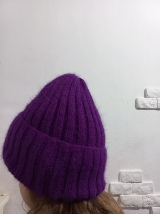 Шапки з ангори і пуху норки