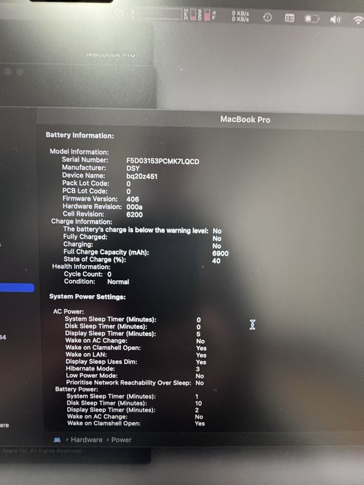 Macbook Pro 15” 2018