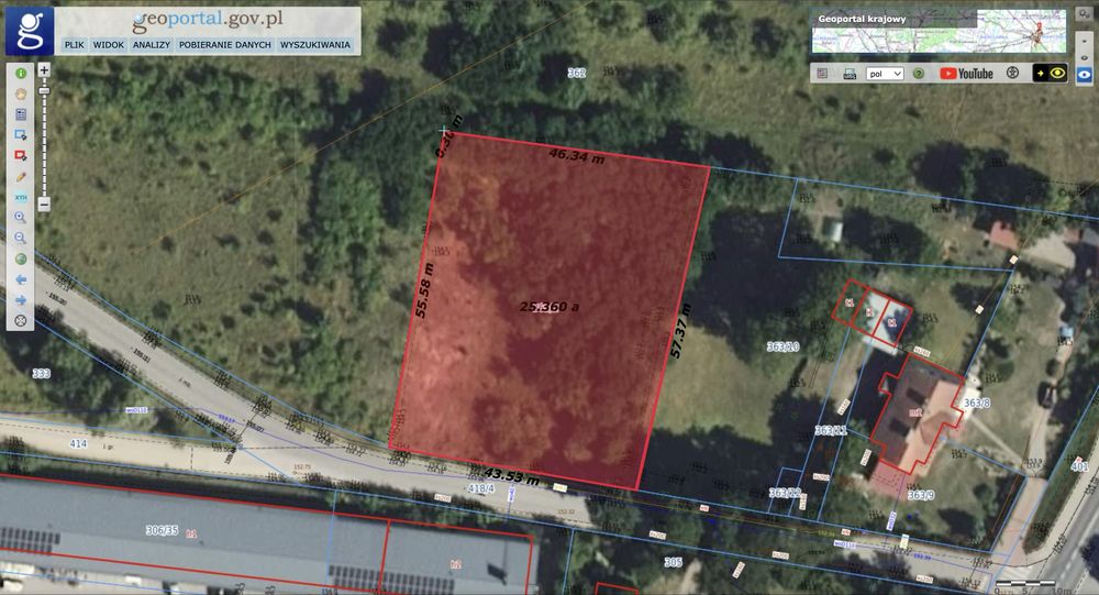 Działka budowlana Spytkowo WZ ponad 500mkw. - Widok 2
