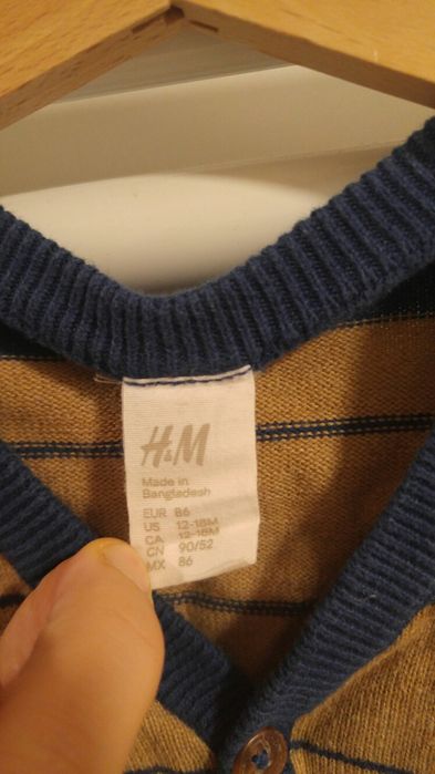 Ogrodniczki Zara 86cm + sweterek HM 86cm